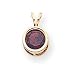14k 7mm Garnet Bezel Pendant