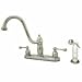 Elements of Design Two Handle Centerset Kitchen Faucet With Spray EB1111BL