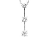 1.00 Three-Stone Diamond Drop Pendant