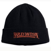 Harley-Davidson® Cuffed Knit Cap, 100% acrylic with Harley-Davidson® embroidery on the front cuff. One size fits most, 99481-07V
