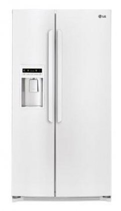 LG LSC27925 27 Cu. Ft. Large Side By Side Refrigerator with Ice and Water Dispenser, White LG LSC27925 27 Cu. Ft. Large Side By Side Refrigerator with Ice and Water Dispenser, White image