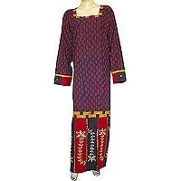 Ladies Evening Dresses Cotton Caftans Gowns Multicolored Size 4X-L (kftn834b)