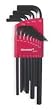 Westward 2CYC3 L-Shaped Hex Key Set, Long, SAE, 13 PC