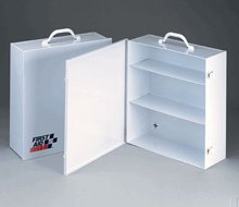 3 Shelf industrial cabinet- empty metal case w/ swing out door- 13-7/16 in. x16 in. x5-1/2 in. - 1 ea. At Home Emergency