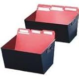 MMF Industries 2062TBK Posting Tub, Portable, Legal Size, Steel, Black