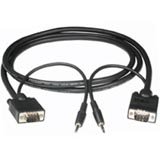 Cables To Go - 43096 - 10ft HD15 M/M UXGA Monitor Cable with 3.5mm Audio (Black)