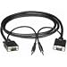 Cables To Go - 43096 - 10ft HD15 M/M UXGA Monitor Cable with 3.5mm Audio (Black)