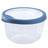 Rubbermaid 5159RDEBLUBLU Flex & Seal - Medium 1.2 Qt Round Food Storage - Euro Blue - Pack Of 6