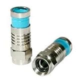 Cables to Go 41079 Compression F-type Connector with O-Ring for RG6 Quad - 50 Pack (Anodized)