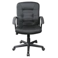 Mid-back Fabric Chair, 41 1/2h X 24w X 26 3/4d, Black