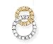 14k Two-Tone Gold & Diamond Double Circle Pendant (0.20ctw)