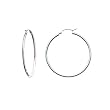 925 Sterling Silver 1 1/2 Inch Hoop Earrings