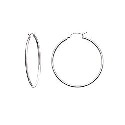 925 Sterling Silver 1 1/2 Inch Hoop Earrings