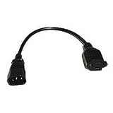 Cables To Go 03147 18 AWG Monitor Power Adapter Cable, Black (1 Feet/0.30 Meters)