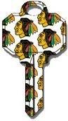 Chicago Blackhawks Schlage SC1 House Key