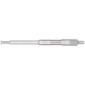 Mitutoyo 146-133 Groove Micrometer, Ratchet Stop, 0.001" Resolution, 1-2" Outside Range, 1.05-2.05" Inside Range, 0.5" Flange Diameter, 175g Mass