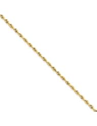 14k Gold 2.00mm D/C Quadruple Rope Chain 10 Inches