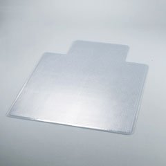 Universal Cordless Antistatic Cleated Clear Chair Mat for Low/Med Carpet, 45x53, 25x12 Lip 56847 / UNV56847
