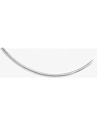 3mm White Gold Omega Necklace 20"