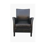 Wholesale Interiors 0560 Dark Brown Leather Club Chair by Wholesale Interiors