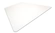 Cleartex UltiMat Polycarbonate Smooth Back Chair Mat for Hard Floors, Clear, 60 x 48 Inches, Trapezoidal Shape (1215019TR)