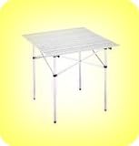 EARTH 2-PERSON COMPACT ROLL UP TABLE w/ FAST, EASY Set Up & Take Down -- STRONGER Anodized Aluminum Frame -- CONVENIENT Roll up Design with Carry Bag