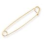 14k Solid Large 3-Dimensional Safety Pin Charm - Measures 9x51mm - JewelryWeb