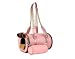 Pink Madison Links Couture Dog Carrier with Leather Finish by Petote (XSmall)