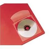 Cardinal Brands CD Disk Pockets, Self-Adhesive, 5x5, 10/Pack, Clear