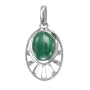 .925 Silver & Malachite Cut-Out Pendant