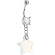 Synthetic Opal Star Dangle Belly Ring