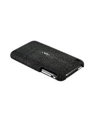 Black iPhone 3G / 3GS Clip On Case - Genuine Stingray Skin Leather