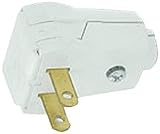 LEVITON MFG 010-101-ANW ANGLE CORD PLUG - 15A/125V WHITE