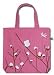 COTTON FLOWERS - Pink Canvas Tote Bag with 4 Pockets
