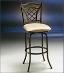 Willow Bridge WI222 Swivel Bar Stool - Autumn Rust with Topanga Brown