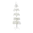 6.5' White Ornament Display Tiered Tinsel Christmas Tree - Unlit