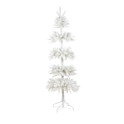 6.5' White Ornament Display Tiered Tinsel Christmas Tree - Unlit