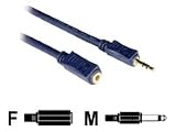 Impact Acoustics Velocity - Audio extender - 27 AWG - mini-phone mono 3.5 mm (M) - mini-phone mono 3.5 mm (F) - 50 ft - shielded - blue