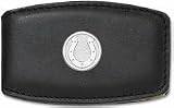 Indianapolis Colts Sterling Silver Round Horseshoe on Black Leather Money Clip