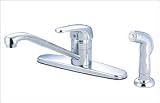 1 Lever Handle Chrome Kitchen Faucet With Spray