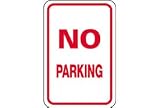 Aluminum Sign - No Parking - .08mm Thick
