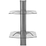 Omnimount Tria 2 P 2-Shelf Wall Furniture (Platinum/Clear)