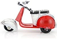 4.6" Handcrafted Rustic Cast Iron Red Motorcycle Motor Bike Model,