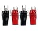 SCOSCHE X2BS4-4 4-Gauge Spade Terminals 4-Pack,black/red