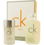 CK ONE by Calvin Klein for Unisex EDT SPRAY 3.4 OZ & DEODORANT STICK 2.6 OZ (TRAVEL OFFER)