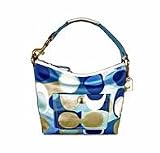 Coach Signature Scarf Print Shoulder Hobo Purse New
