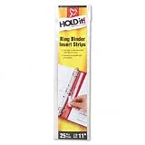 Binder Insert Strips, 11x3/4, Clear, 25/Pack CRD21110