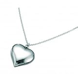 Puffed Heart Pendant Sterling Silver - 16 inch chain