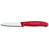 Victorinox Swiss Classic 3 1/4" Paring Knife, Spear Tip, Serrated, Red