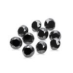 0.04-0.05 Cts of 1.0 mm AAA Round Matching ( 10 pcs ) Loose Black Diamond
